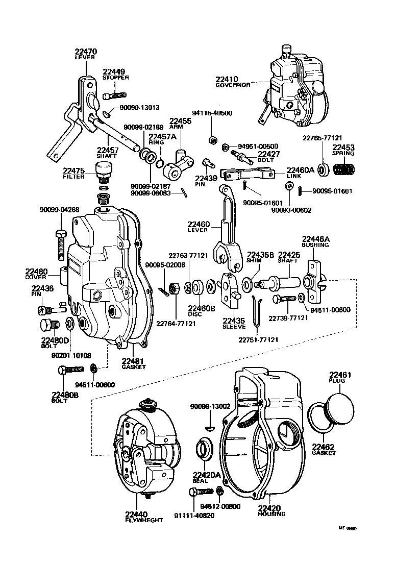 22771-77121 LEVER SUB-ASSY, SUPPORT product image