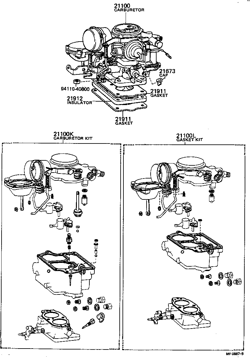 21100-25014 CARBURETOR ASSY product image