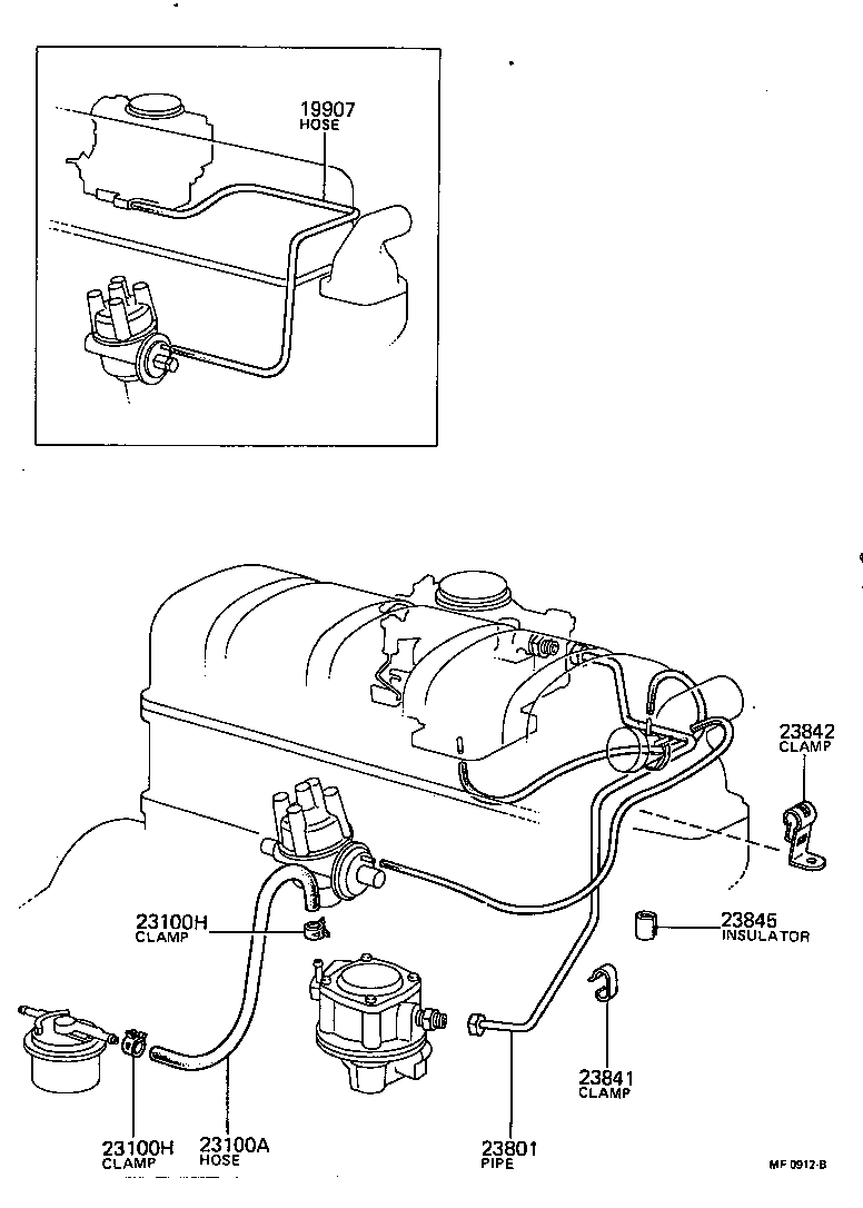 90468-05025 CLAMP, DISTRIBUTOR VACUUM HOSE product image