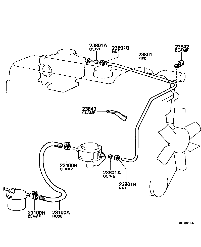 Toyota 90461-10407 CLAMP, FUEL PIPE(HOSE), NO.2