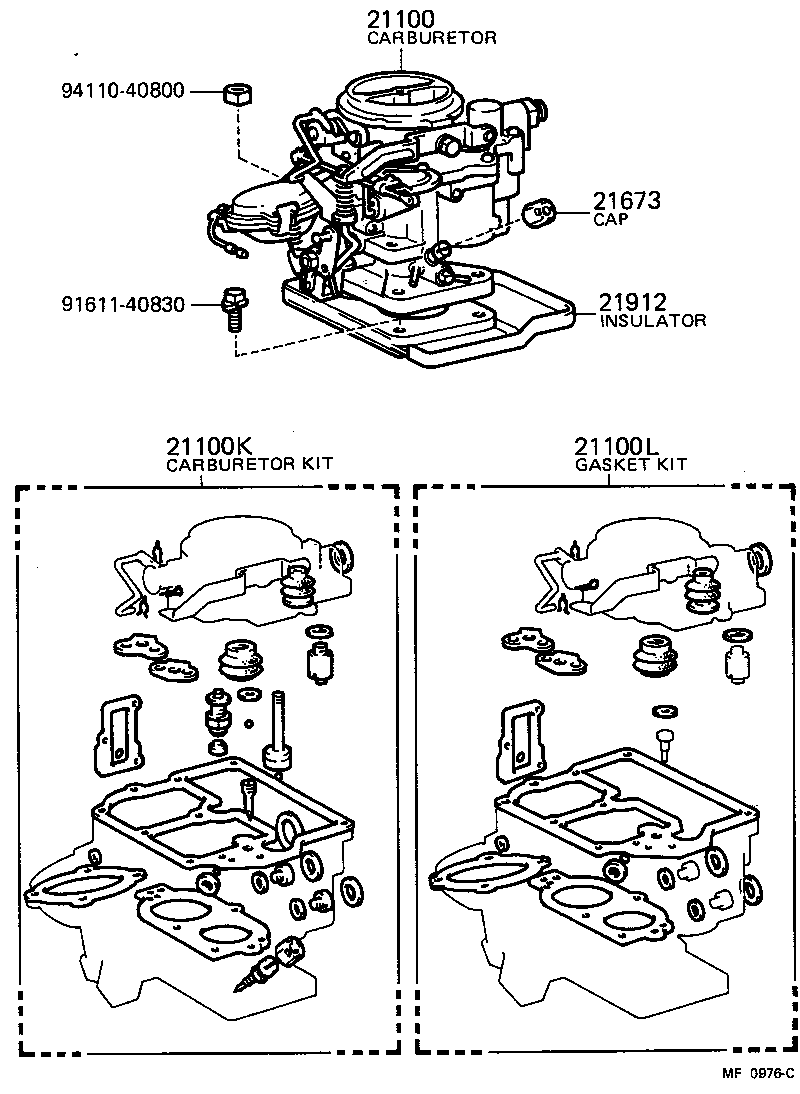 04211-31111 CARBURETOR KIT product image