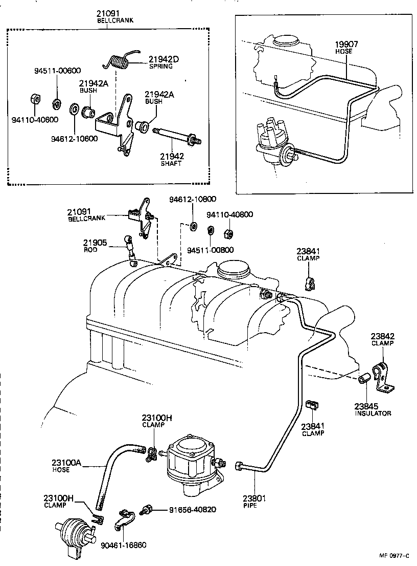 90461-10707 CLAMP, FUEL PIPE(HOSE), NO.3 product image