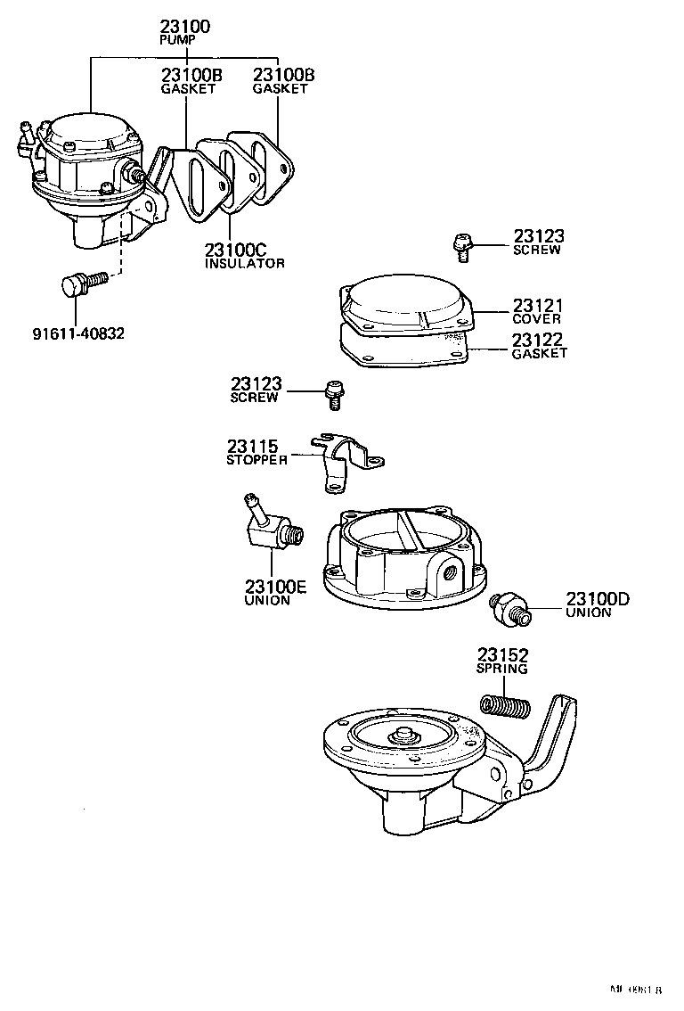 23100-49136 PUMP ASSY, FUEL product image