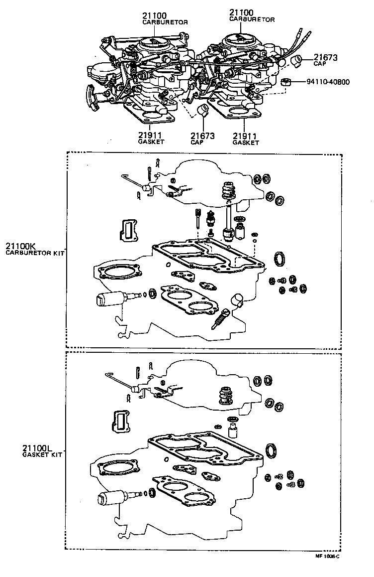 04211-13160 CARBURETOR KIT product image