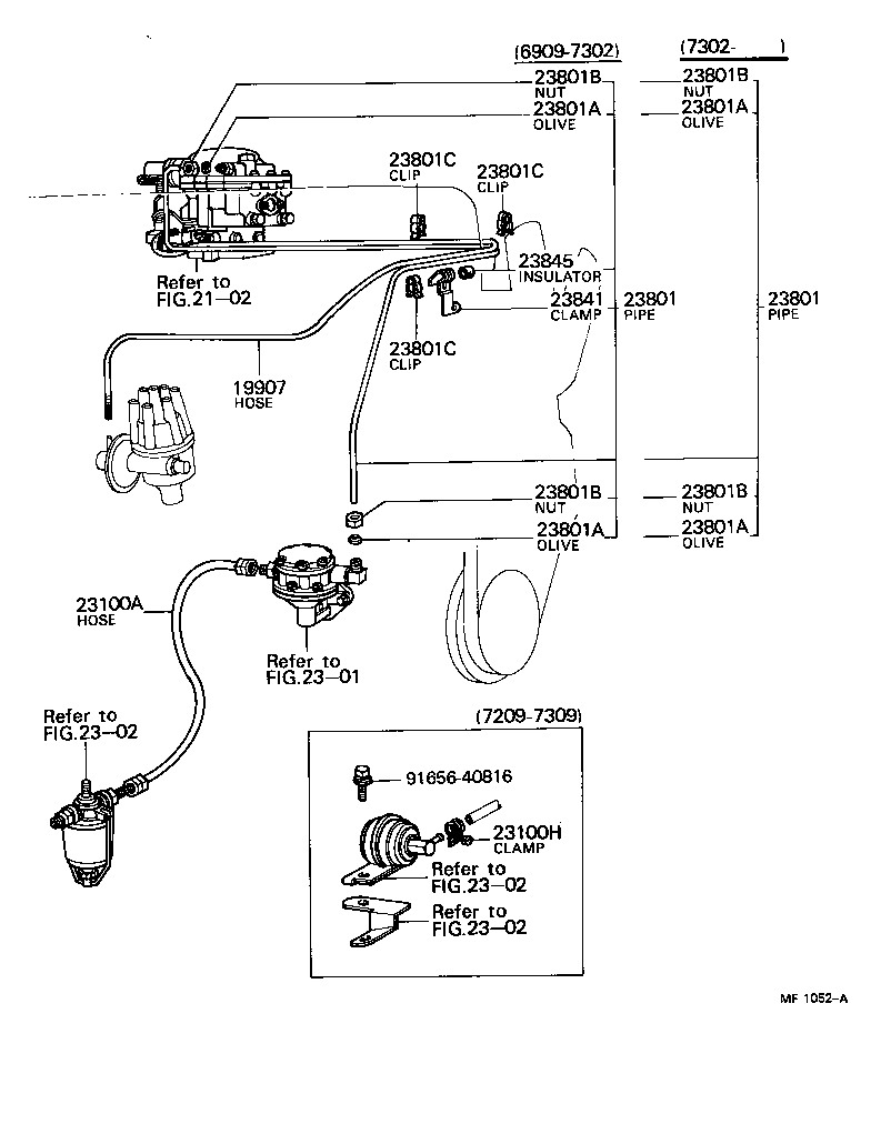 23841-60040 CLAMP, FUEL PIPE(HOSE), NO.1 product image