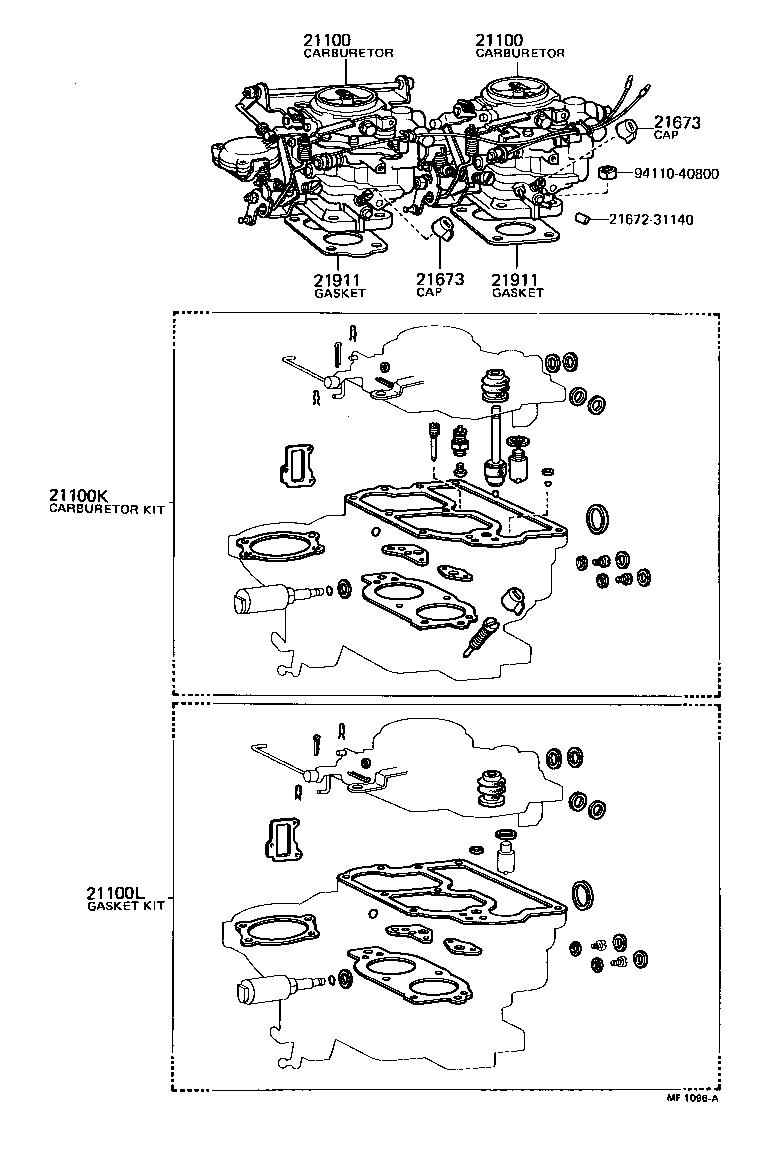 04211-13160 CARBURETOR KIT product image