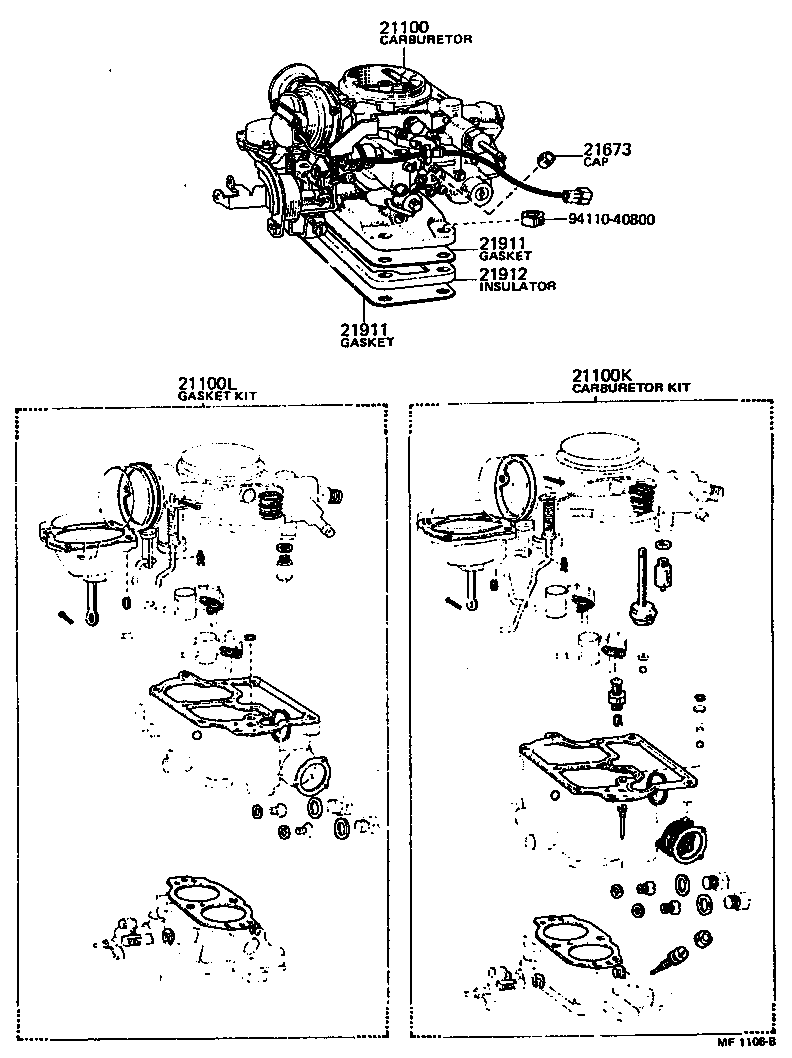 21100-24481 CARBURETOR ASSY product image