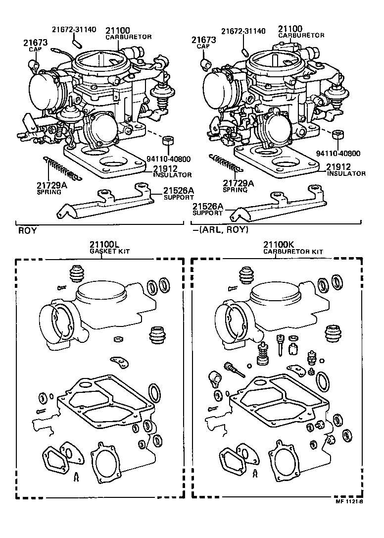 04211-44070 CARBURETOR KIT product image