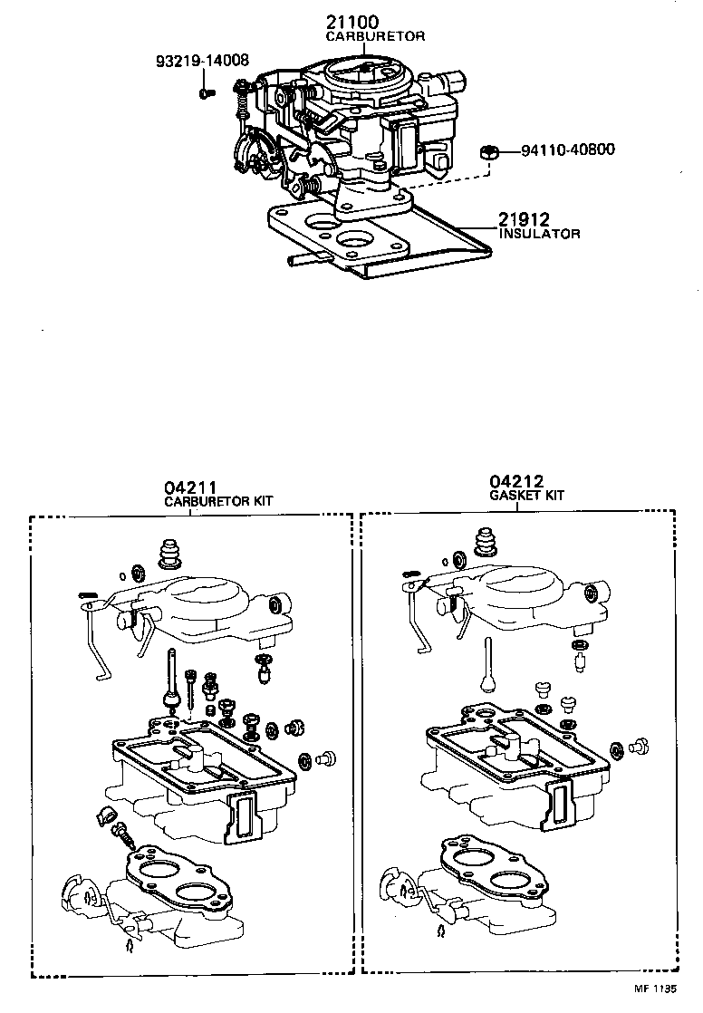 04211-12012 CARBURETOR KIT product image