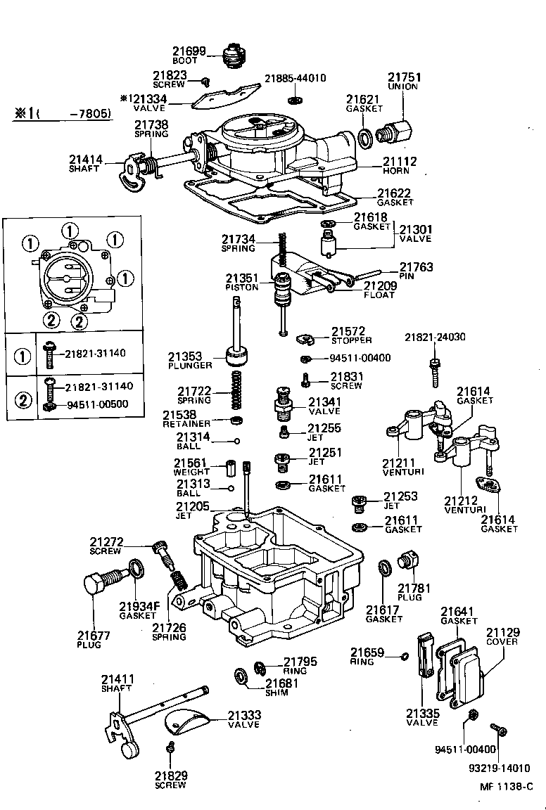 21273-13390 SCREW, 1ST IDLE ADJUSTING product image