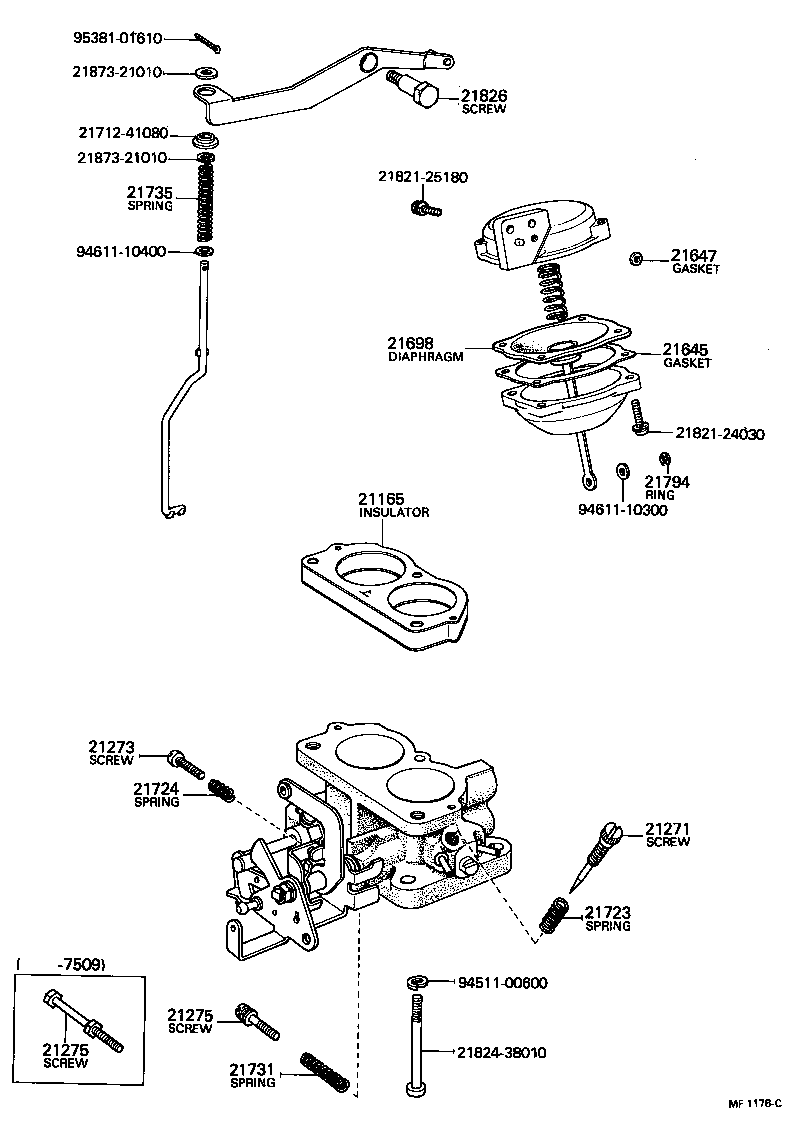 21406-60071 LEVER, THROTTLE product image