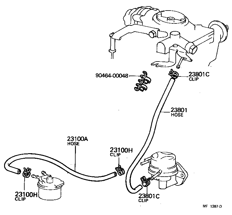 95331-08034 PIPE OR HOSE SUB-ASSY, CARBURETOR FUEL, NO.1 product image
