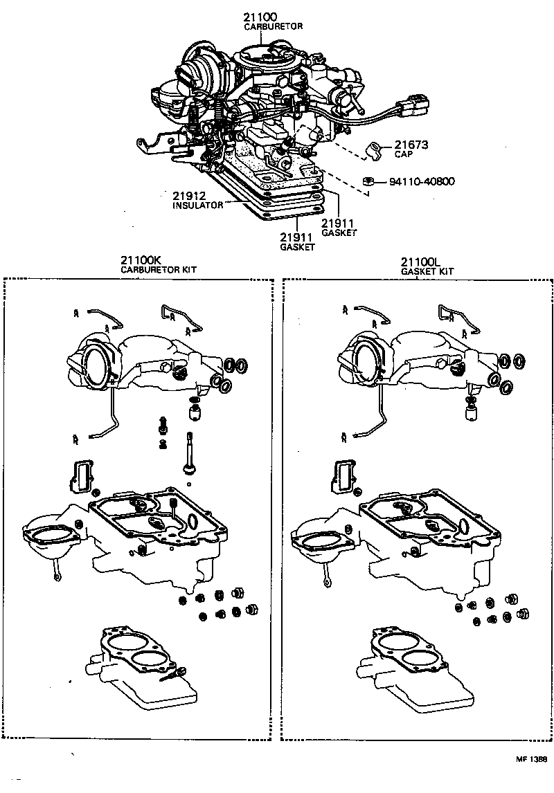 04211-13160 CARBURETOR KIT product image
