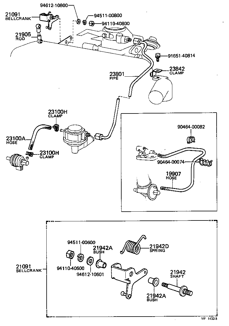 90461-10707 CLAMP, FUEL PIPE(HOSE), NO.3 product image