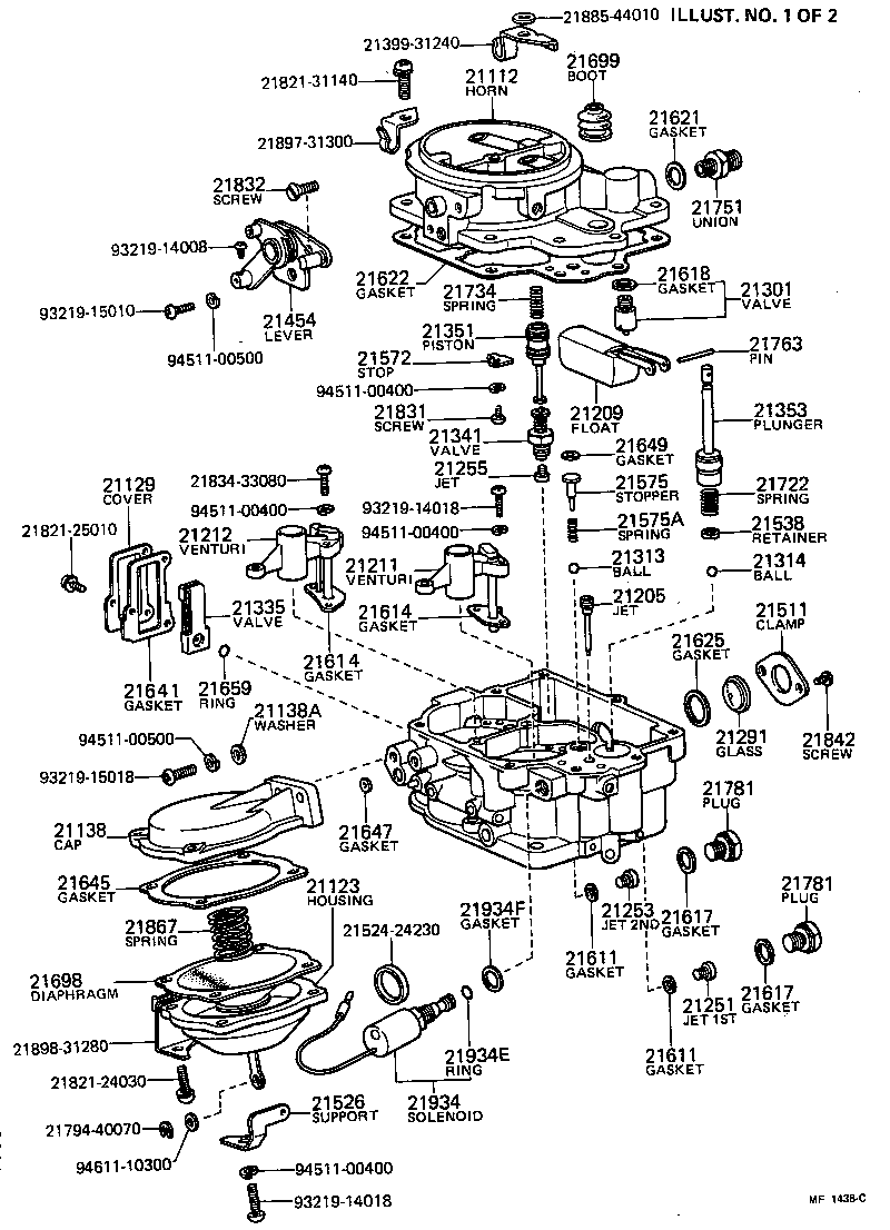 21013-44053 FLANGE, CARBURETOR product image