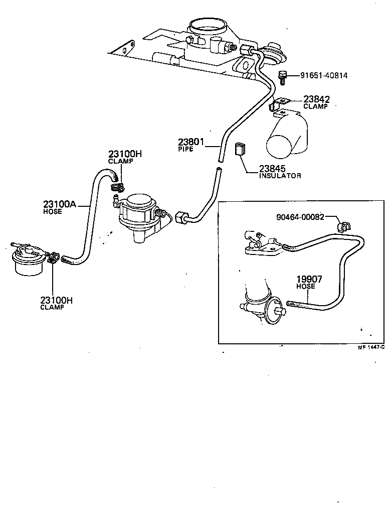90468-05025 CLAMP, DISTRIBUTOR VACUUM HOSE product image