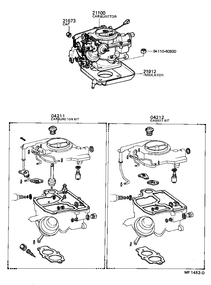 04211-11044 CARBURETOR KIT product image