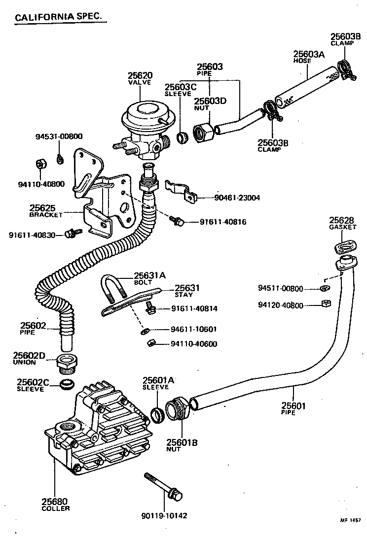 25631-60010 STAY, EGR PIPE, NO.1 product image