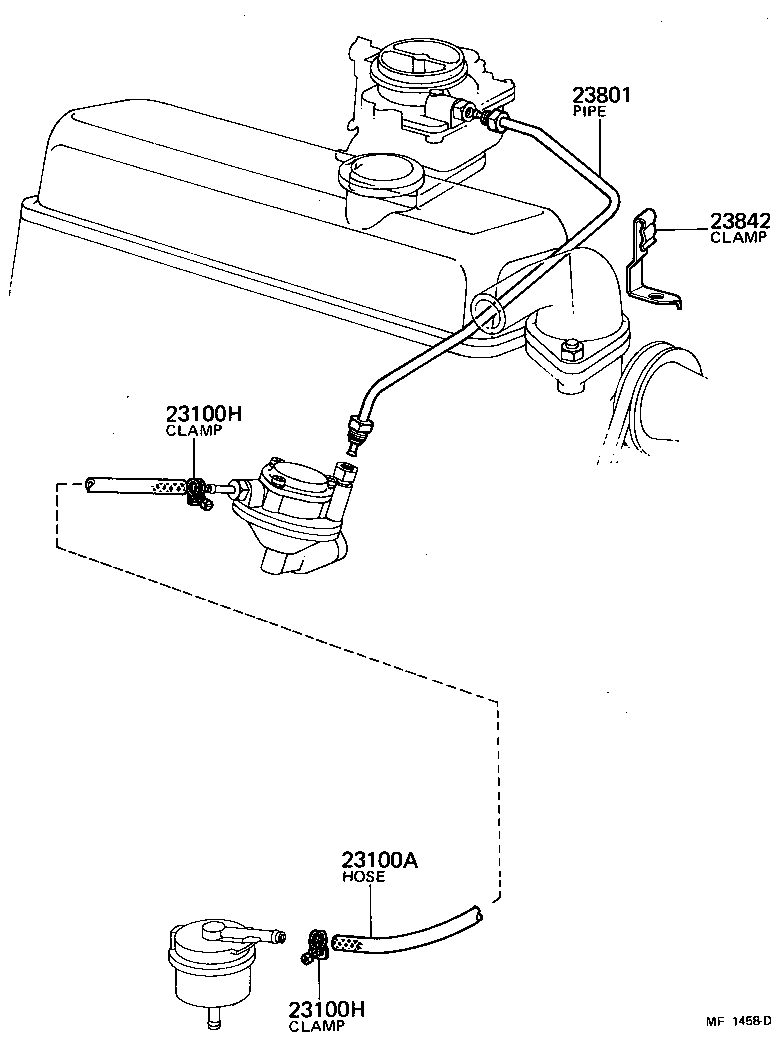 23801-13051 PIPE OR HOSE SUB-ASSY, CARBURETOR FUEL, NO.1 product image