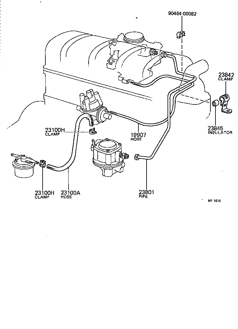 90468-05025 CLAMP, DISTRIBUTOR VACUUM HOSE product image
