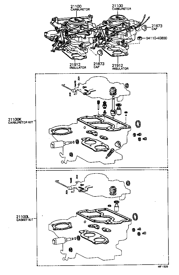 21100-25014 CARBURETOR ASSY product image