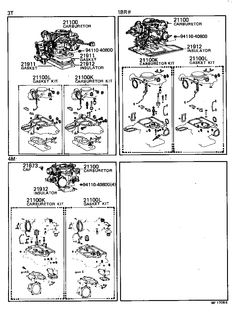 21100-45271 CARBURETOR ASSY product image