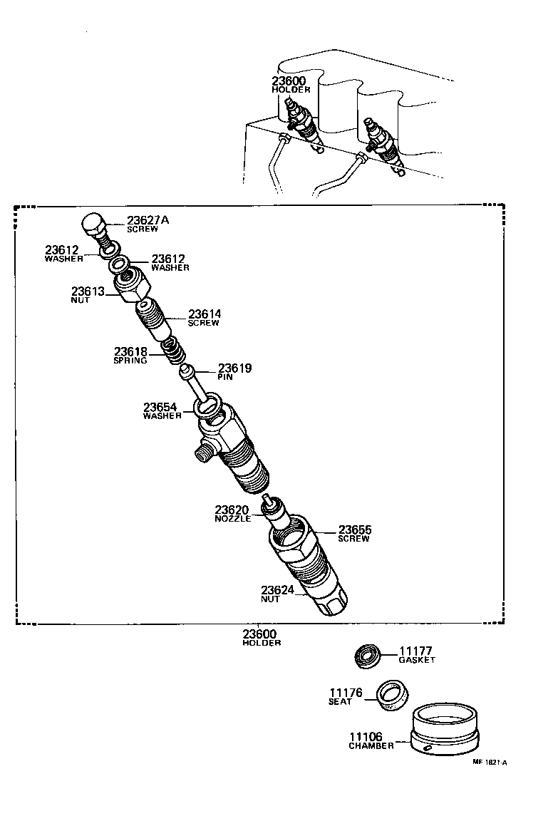 23600-76010 HOLDER & NOZZLE SET, NOZZLE product image