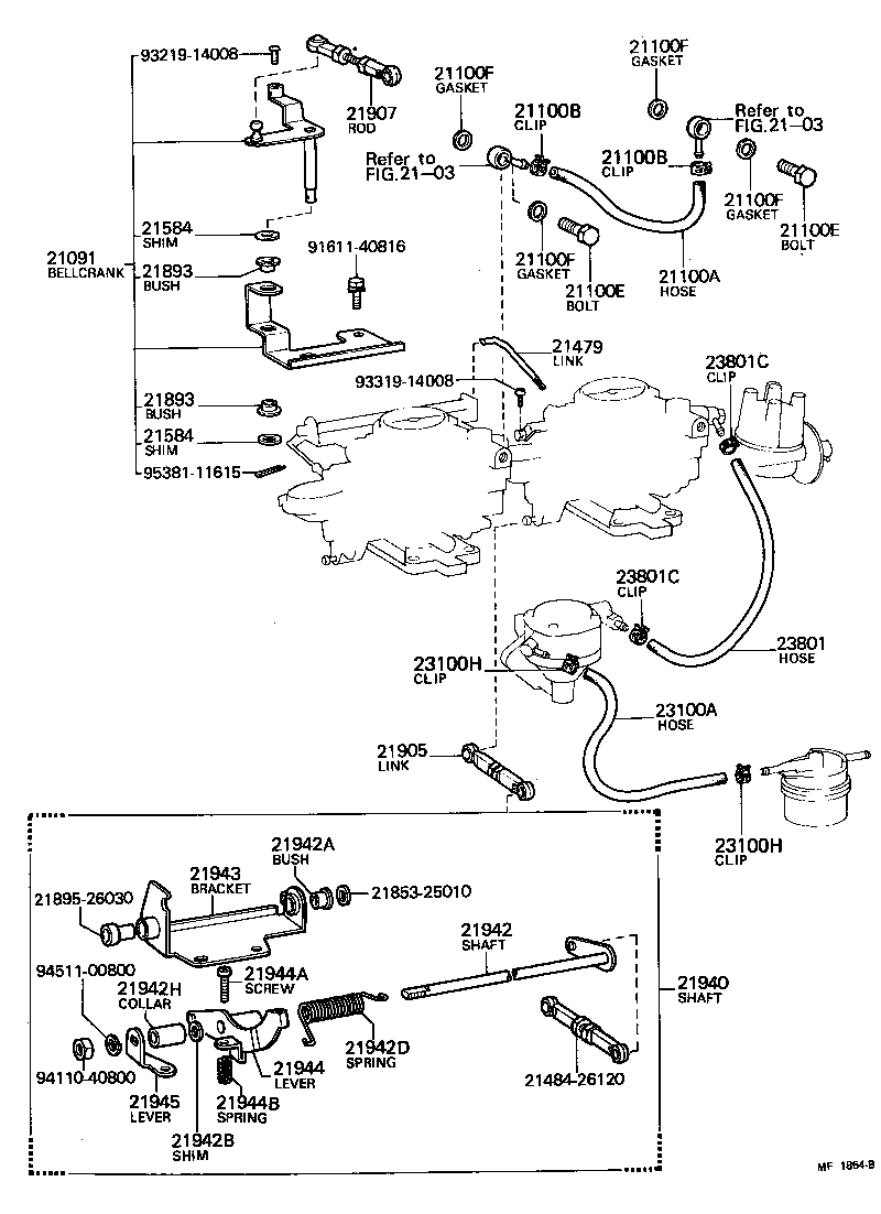 95331-08034 PIPE OR HOSE SUB-ASSY, CARBURETOR FUEL, NO.1 product image