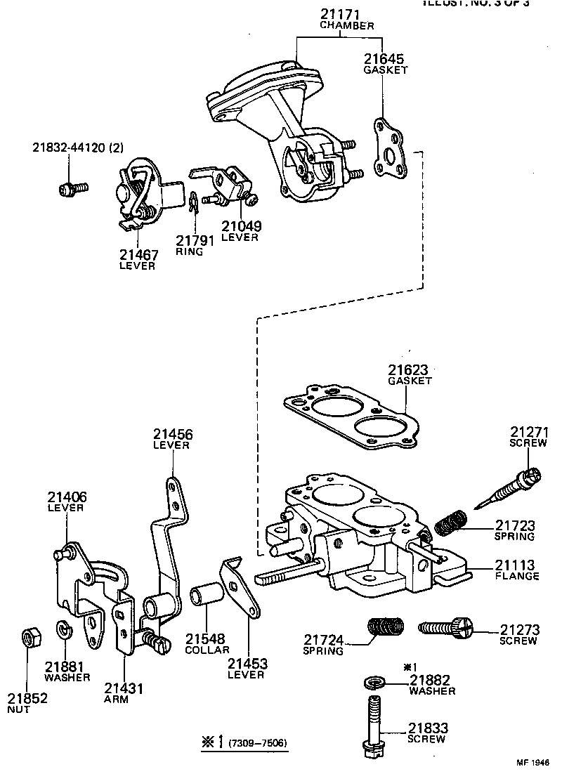 21013-44053 FLANGE, CARBURETOR product image