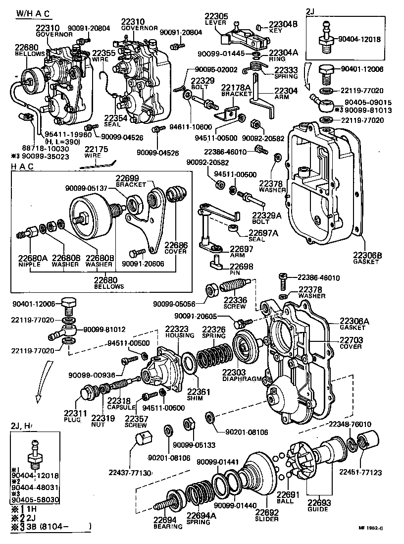 22308-47120 LEVER SUB-ASSY, INJECTION PUMP, NO.1 product image