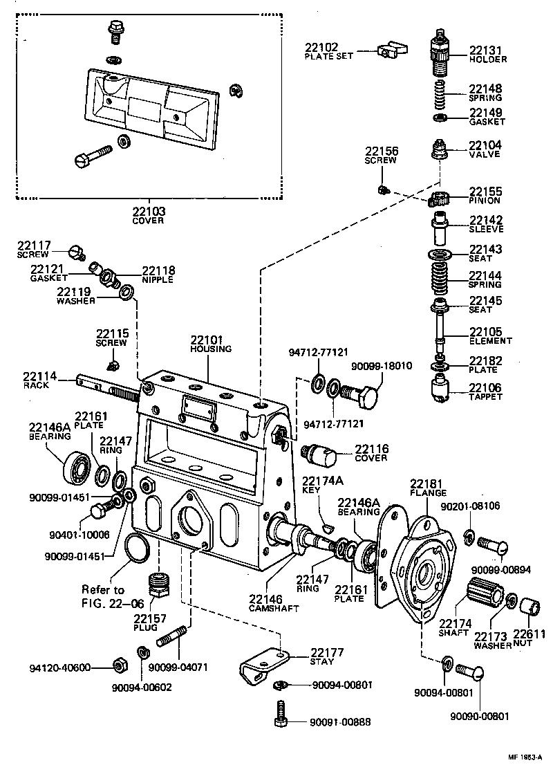 22103-48030 COVER SUB-ASSY, INJECTION PUMP product image