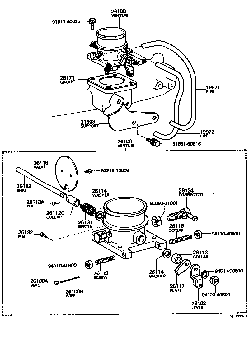 26100-56050 VENTURI ASSY product image