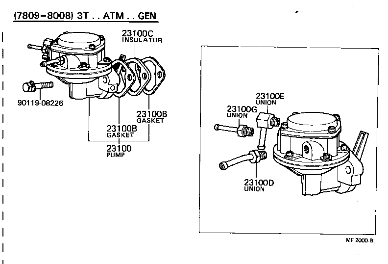 23100-29255 PUMP ASSY, FUEL product image