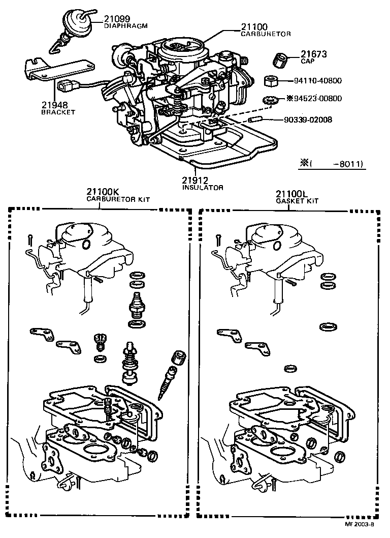 21099-44020 DIAPHRAGM SUB-ASSY, THROTTLE OPENER product image