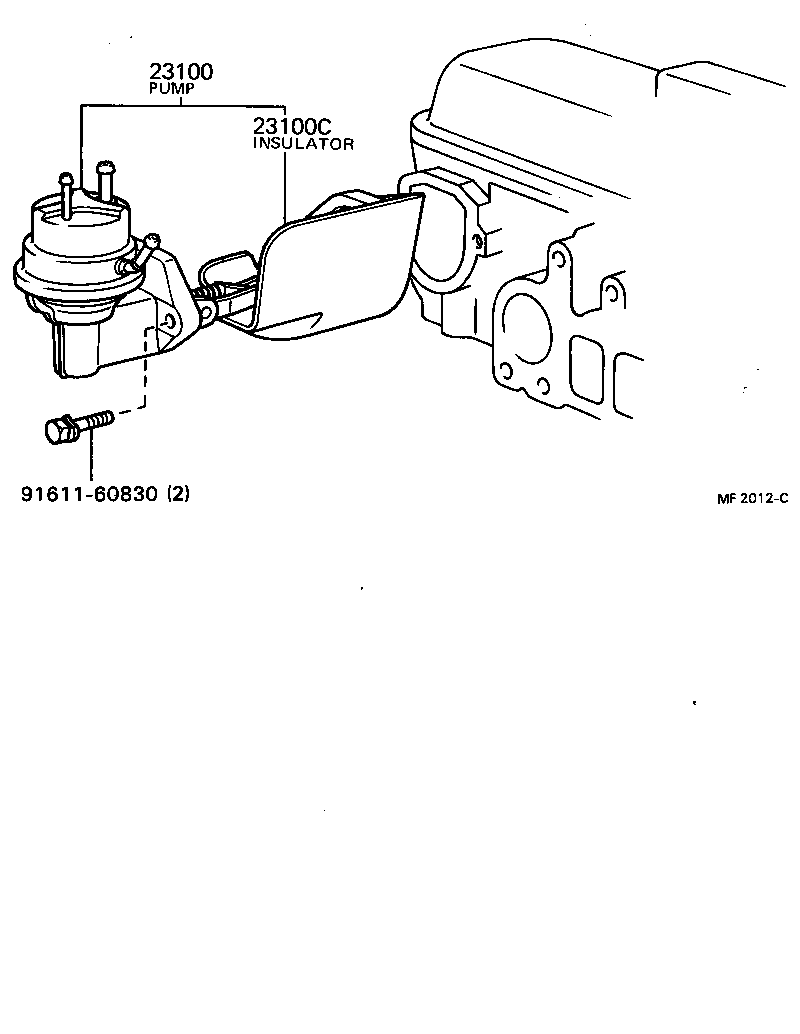 Toyota 23915-15010 INSULATOR, FUEL PUMP