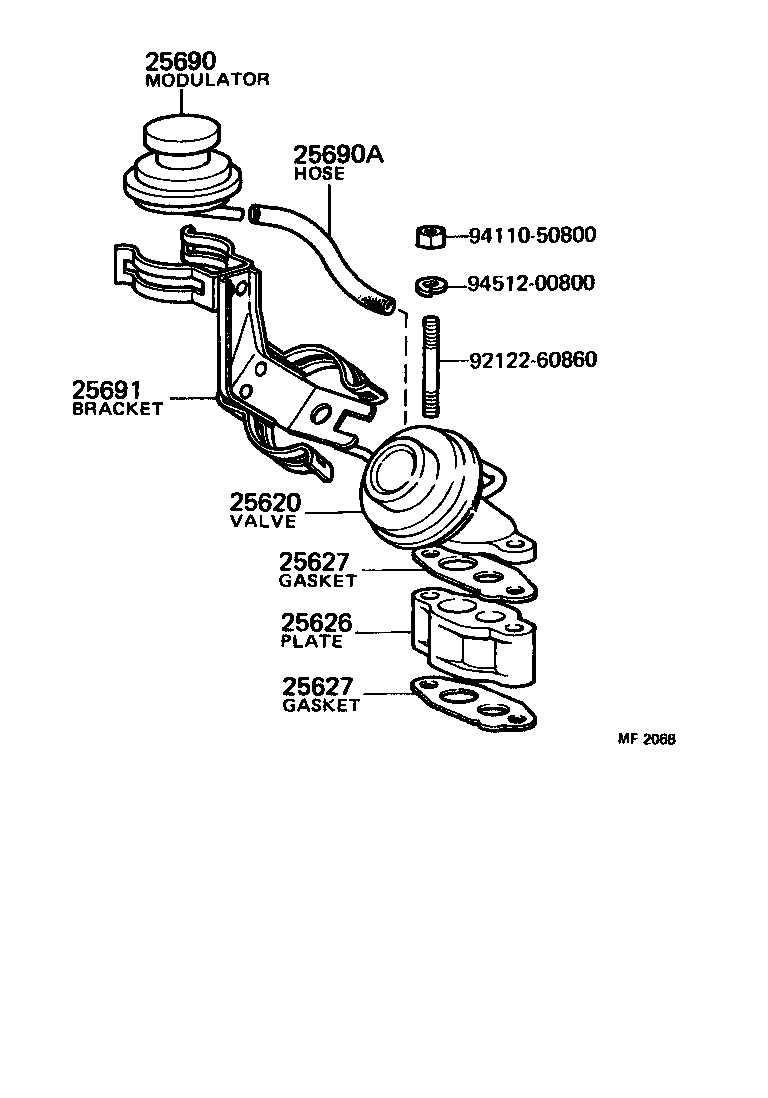 25602-24021 PIPE SUB-ASSY, EGR, NO.2 product image