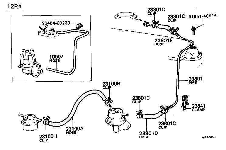 23811-31061 PIPE OR HOSE SUB-ASSY, CARBURETOR FUEL, NO.1 product image