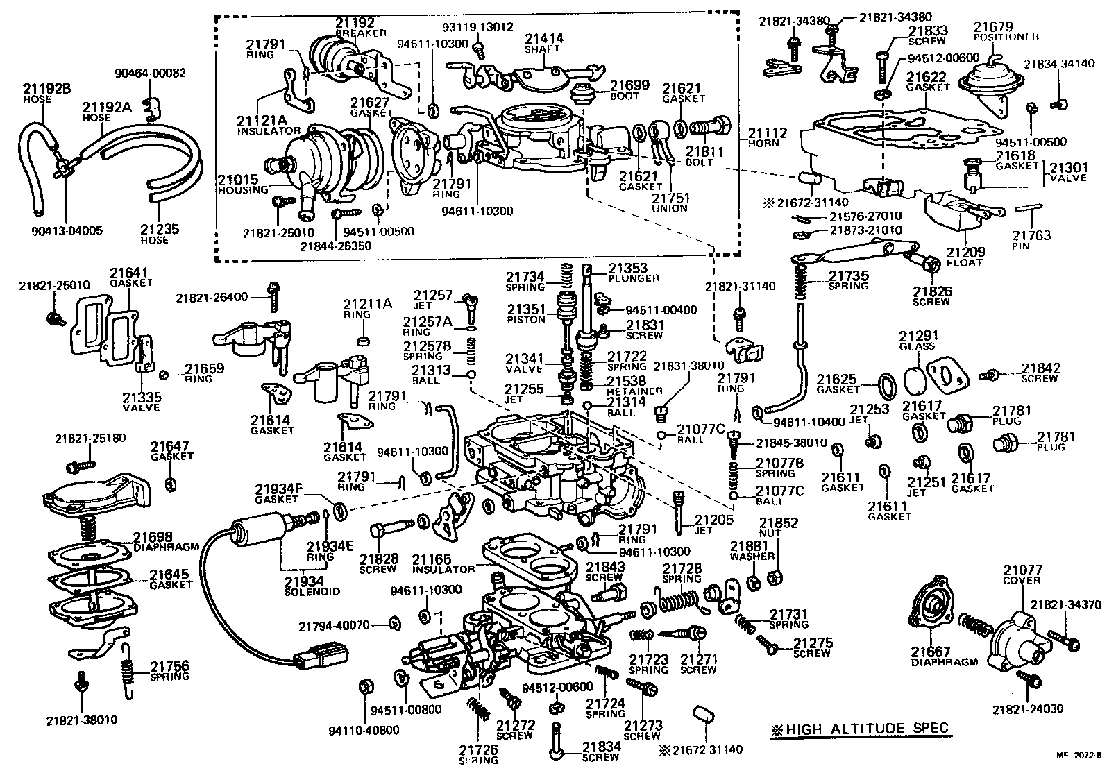 Toyota 88031-36012 ACTUATOR SET, IDLE-UP