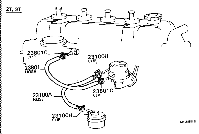 23811-31061 PIPE OR HOSE SUB-ASSY, CARBURETOR FUEL, NO.1 product image