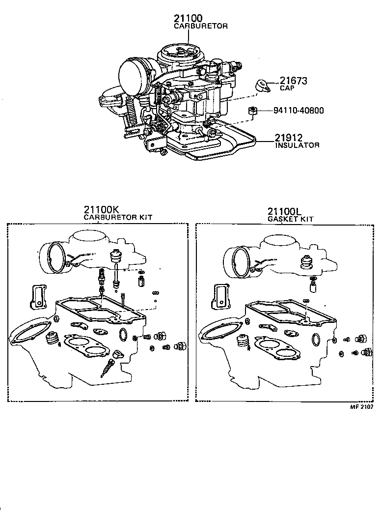 21100-34243 CARBURETOR ASSY product image