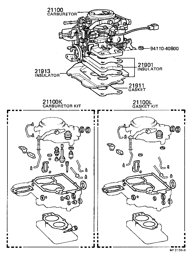 21100-14031 CARBURETOR ASSY product image