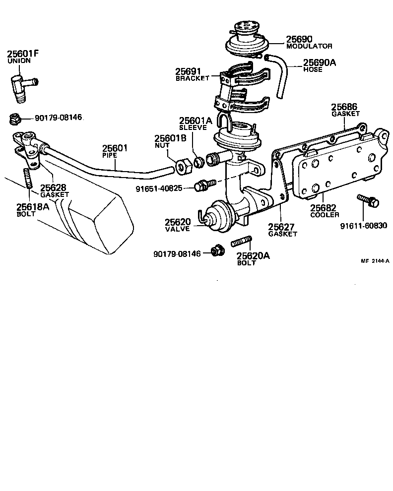 Toyota 25620-38221 VALVE ASSY, EGR