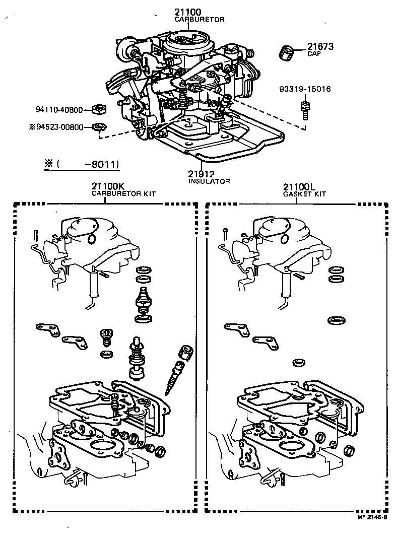 04211-44140 CARBURETOR KIT product image