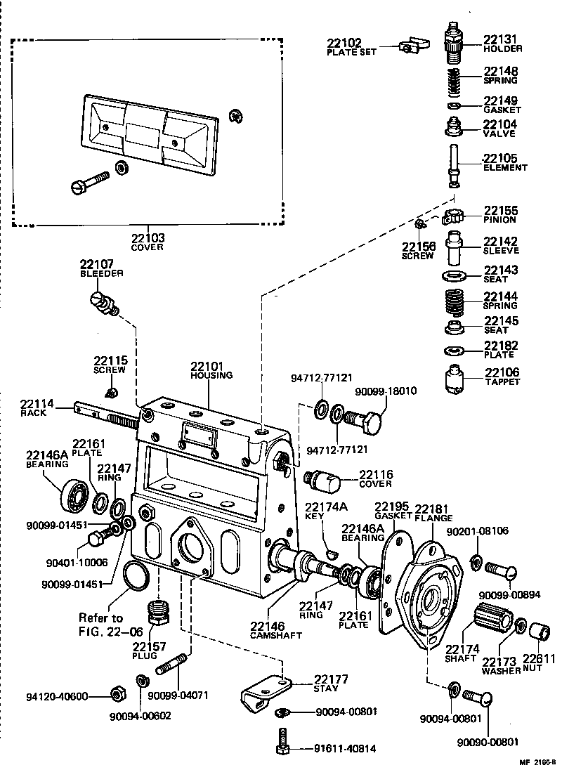22105-48110 ELEMENT SUB-ASSY, INJECTION PUMP product image
