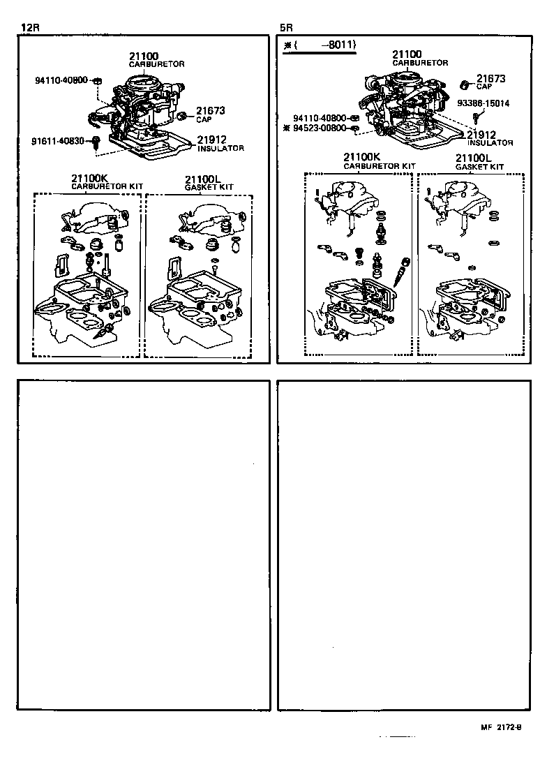 04211-31460 CARBURETOR KIT product image