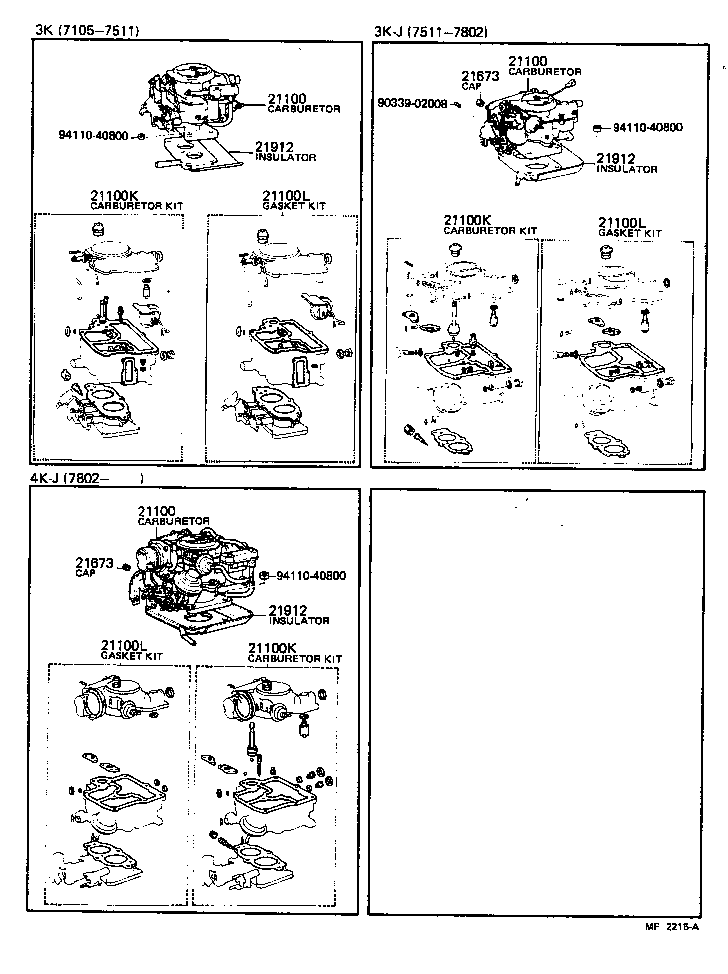 21100-24342 CARBURETOR ASSY product image