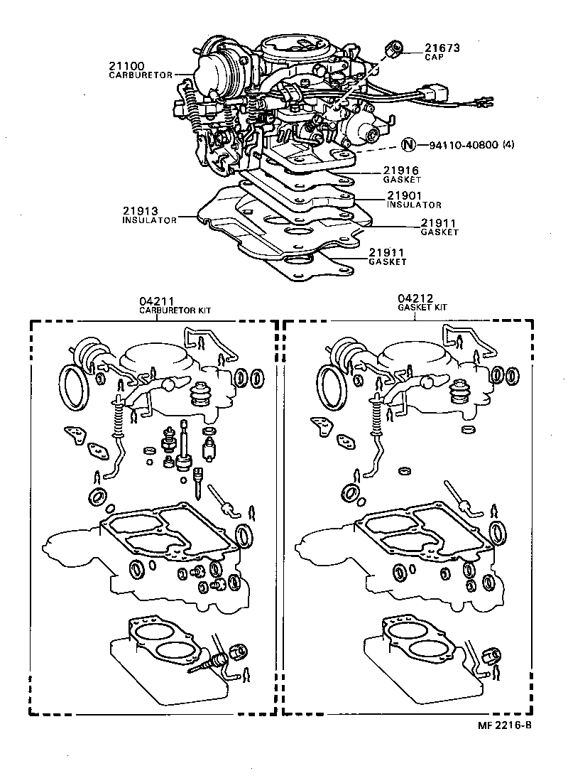 04211-15090 CARBURETOR KIT product image