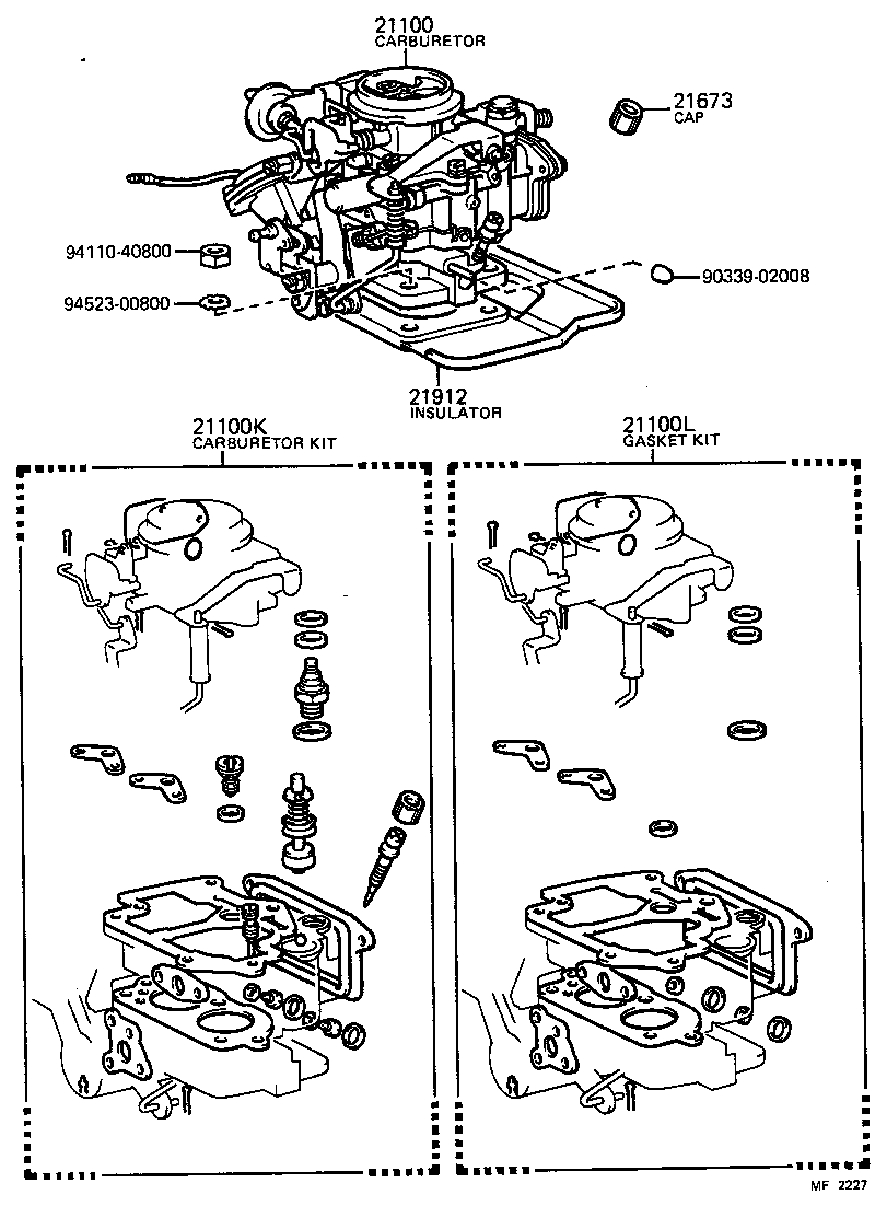04211-31111 CARBURETOR KIT product image