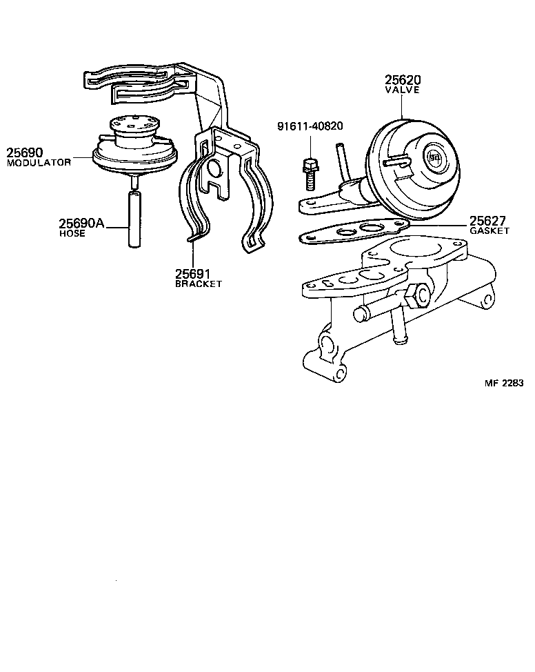 25690-28020 MODULATOR ASSY, EGR VACUUM product image
