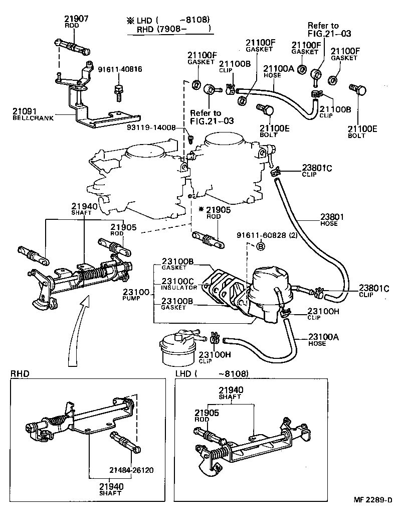 23801-13030 PIPE OR HOSE SUB-ASSY, CARBURETOR FUEL, NO.1 product image